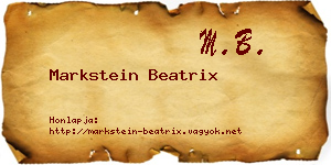 Markstein Beatrix névjegykártya