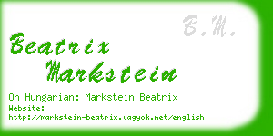 beatrix markstein business card